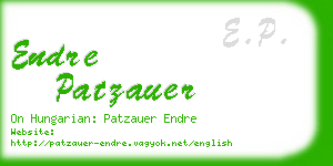 endre patzauer business card